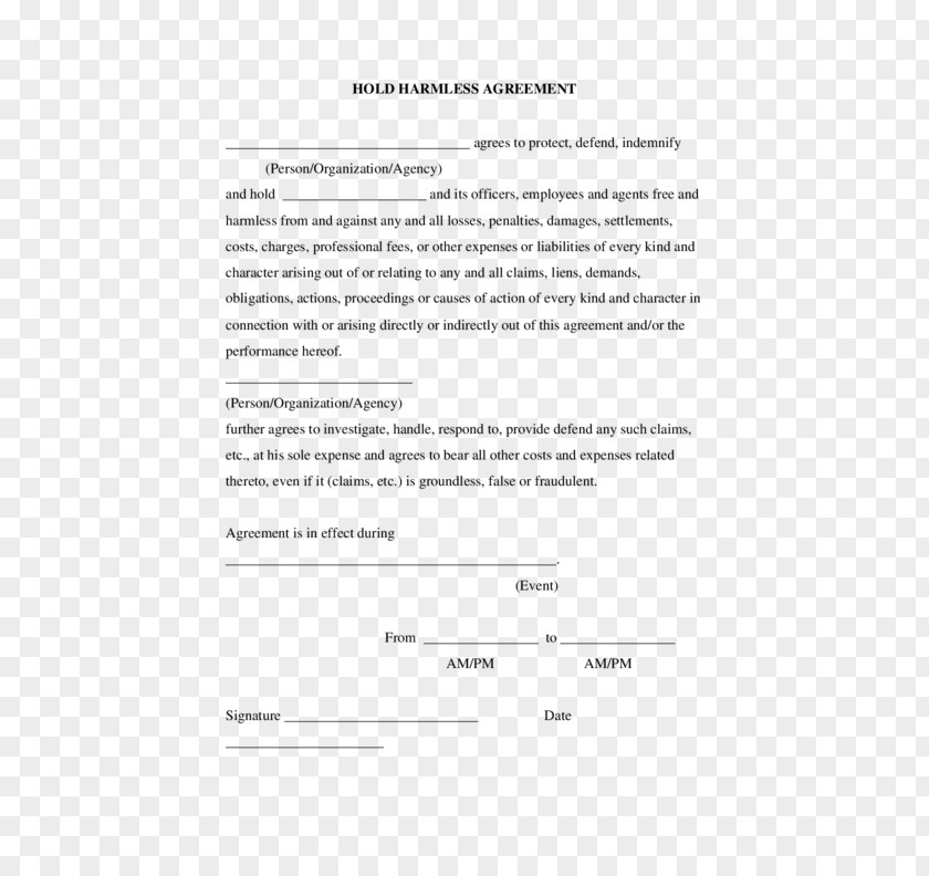 Clause Document Contract Form Rental Agreement Template PNG