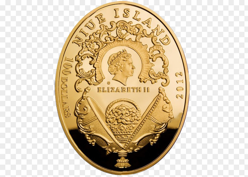 Fabergé Egg Coin Moscow Kremlin Imperial Coronation Gold Tsarevich PNG
