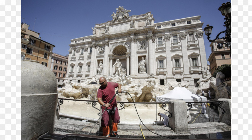 Fontana Di Trevi Fountain Manutenzione Straordinaria Statue Historic Site PNG