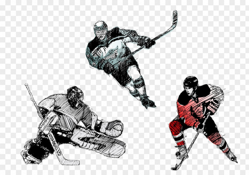 Hockey Player Ice Photography Illustration PNG