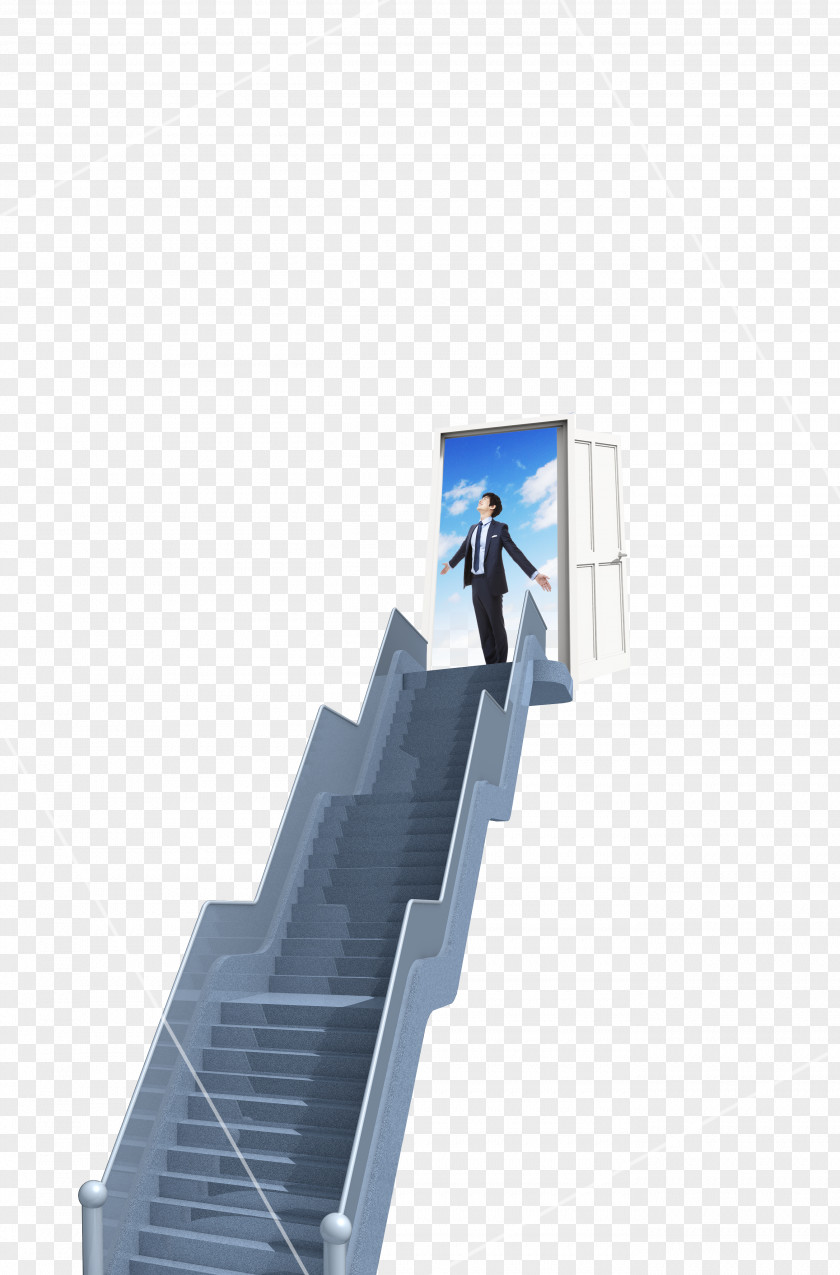 Successful Business Man Standing In The Door Commerce Businessperson Poster PNG