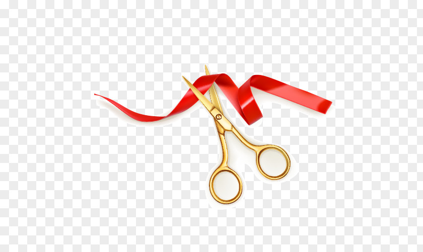Vector Ribbon Cutting Opening Ceremony Scissors Royalty-free PNG