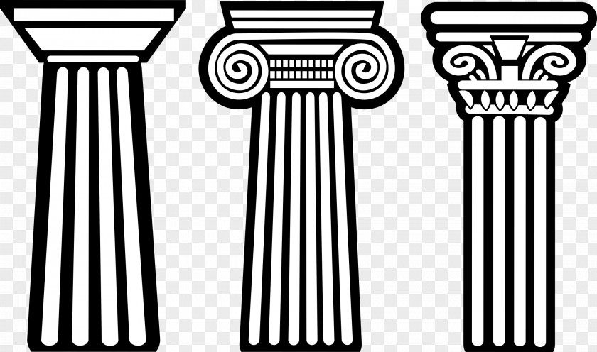 Greek Architectural Pillars Decorated Background Ancient Greece Column Doric Order PNG
