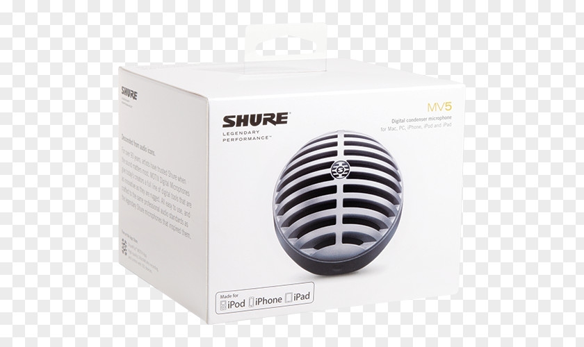Microphone Shure MV5 MV88 Capacitor PNG