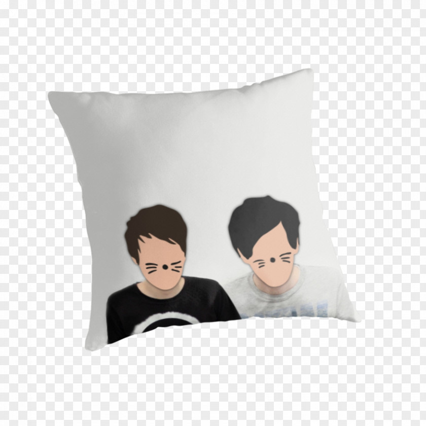 Pillow And Blanket Cartoon Throw Pillows Cushion Dan Phil T-shirt PNG