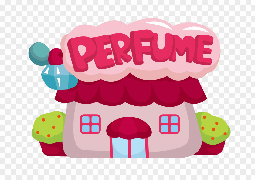 Perfume Building Cartoon House Download PNG