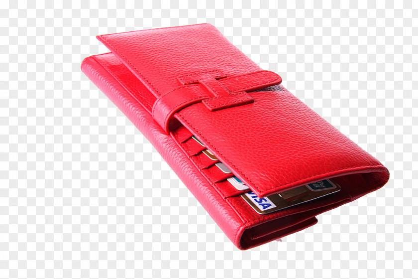 Red Purse Creative Wallet Leather Poster PNG