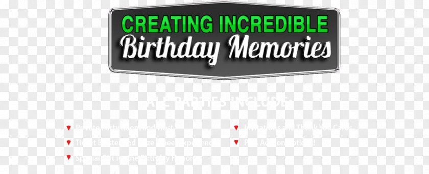 Birthday Landing Page Logo Brand Green PNG