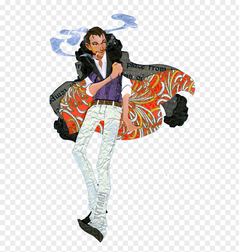 Fur Collar Coat Costume Design Illustration Shoe PNG