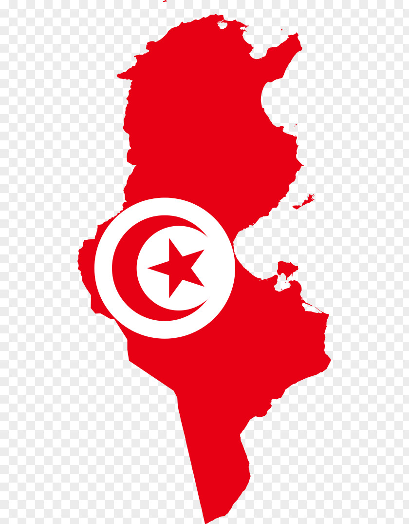 Map Flag Of Tunisia PNG
