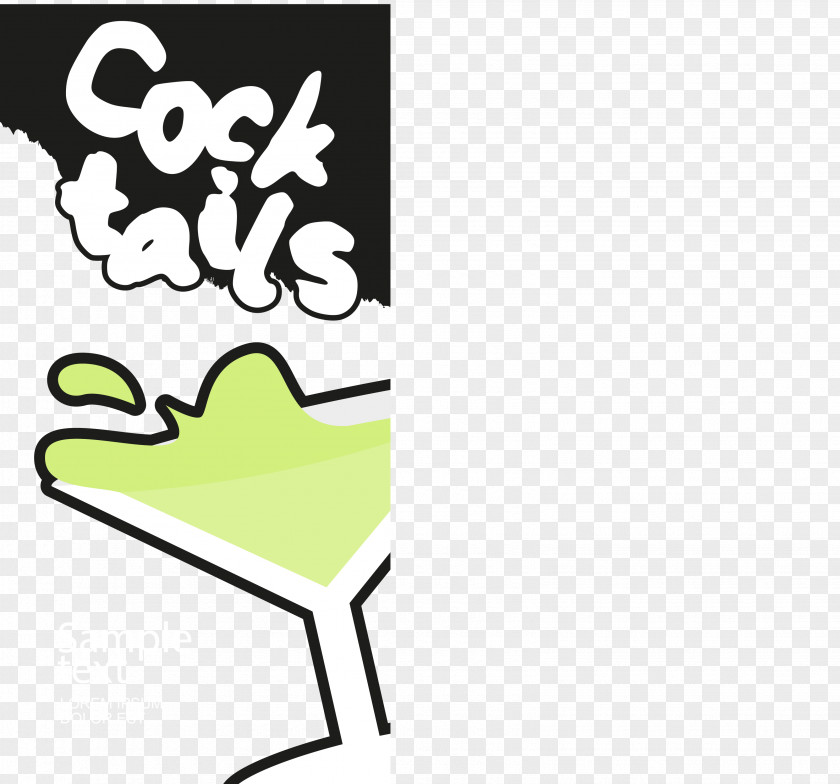 Vector Cocktail Ad Clip Art PNG