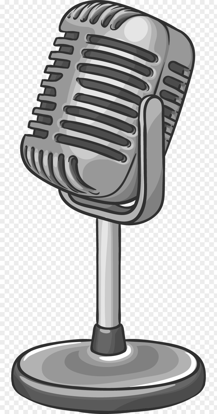 Cartoon Hand-painted Microphone Drawing Icon PNG