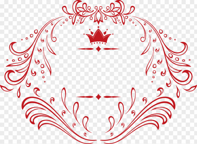 Continental Crown Decorative Lace Text Box Download Computer File PNG