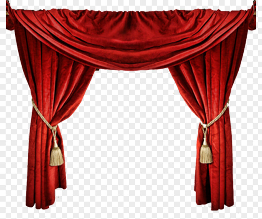 Red Curtain Window Theater Drapes And Stage Curtains Light PNG