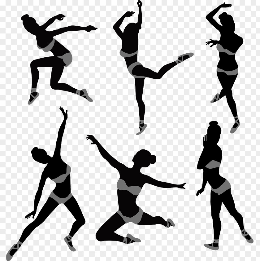 Silhouette Dance Can-can PNG