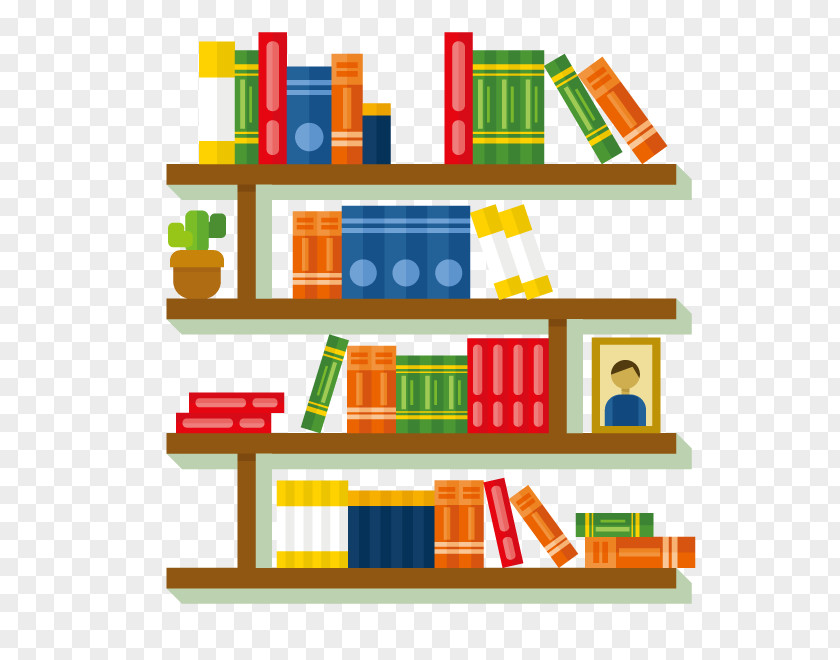 Vector Books Shelf Book Icon PNG