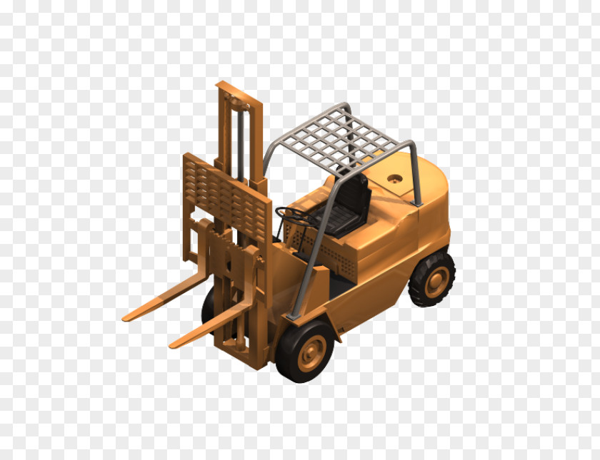 3d Model Home Heavy Machinery Forklift Wheel Tractor-scraper PNG