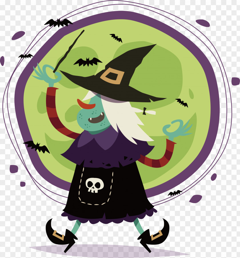 Magic Witch Boszorkxe1ny Euclidean Vector Illustration PNG