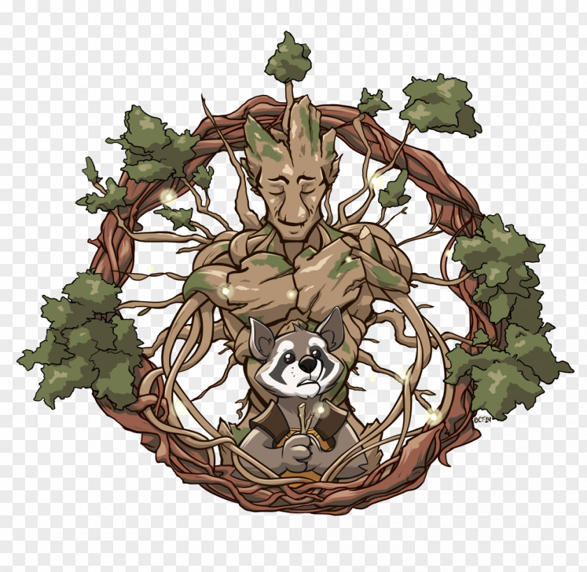 Rocket Raccoon Work Of Art Artist Tree PNG