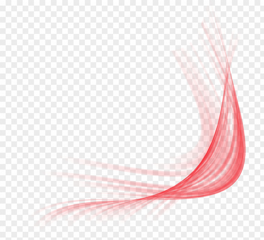 Abstract Curve Lines Red Pattern PNG