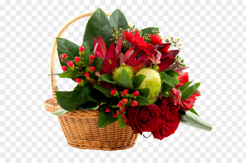 BOUQUET FLOWER Cut Flowers Christmas Flower Bouquet Basket PNG