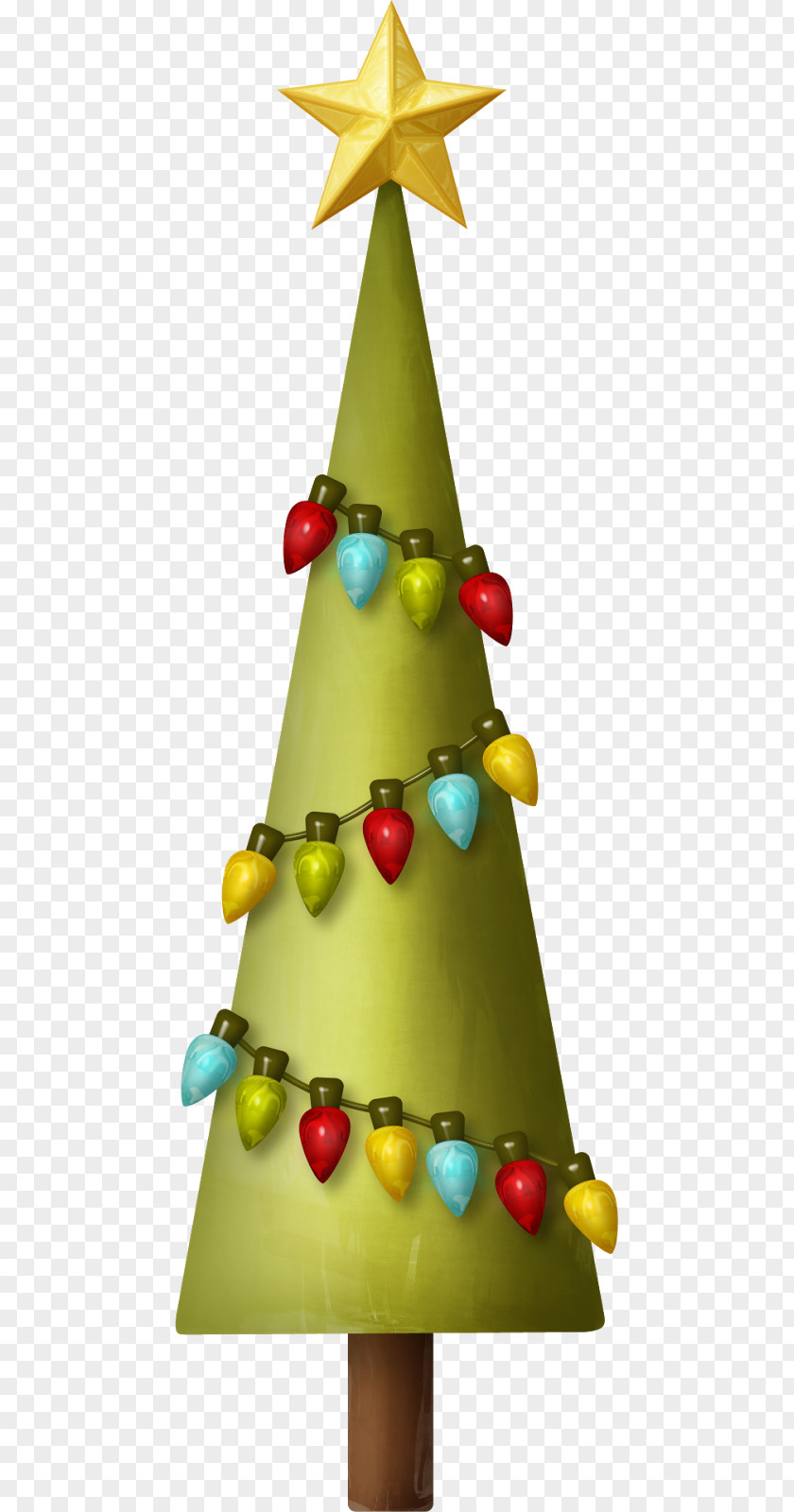 Christmas Stag Tree Ornament Cone PNG