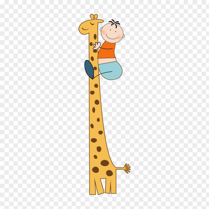 Creative Baby Giraffe Cartoon Infant Clip Art PNG