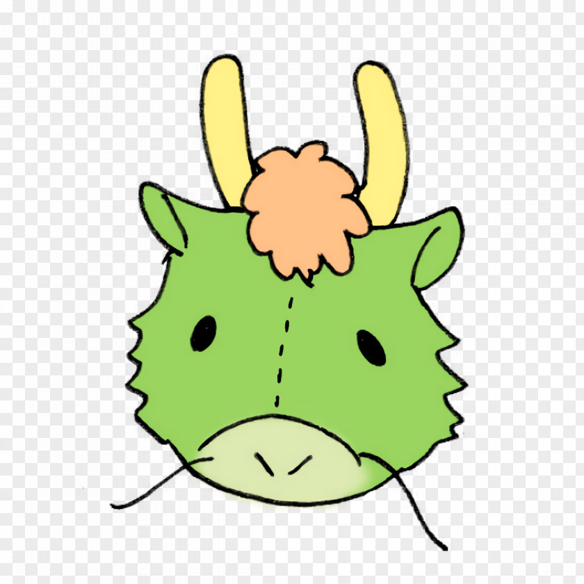 Snout Cartoon Character Leaf Green PNG