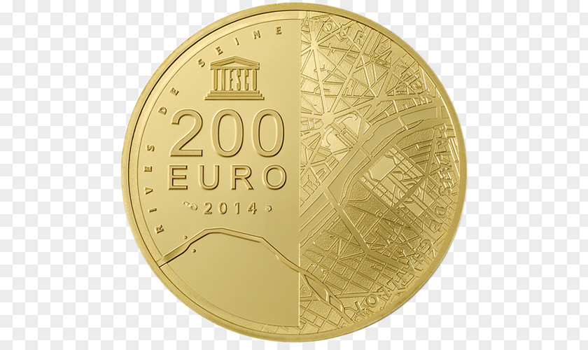 Coin 200 Euro Note Gold Monnaie De Paris Silver PNG