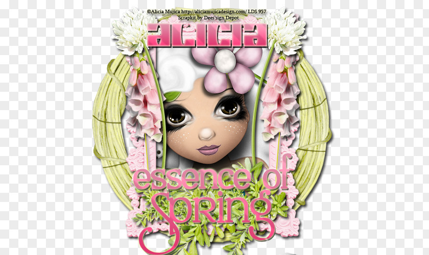 Cut Flowers Character Fiction Pink M PNG