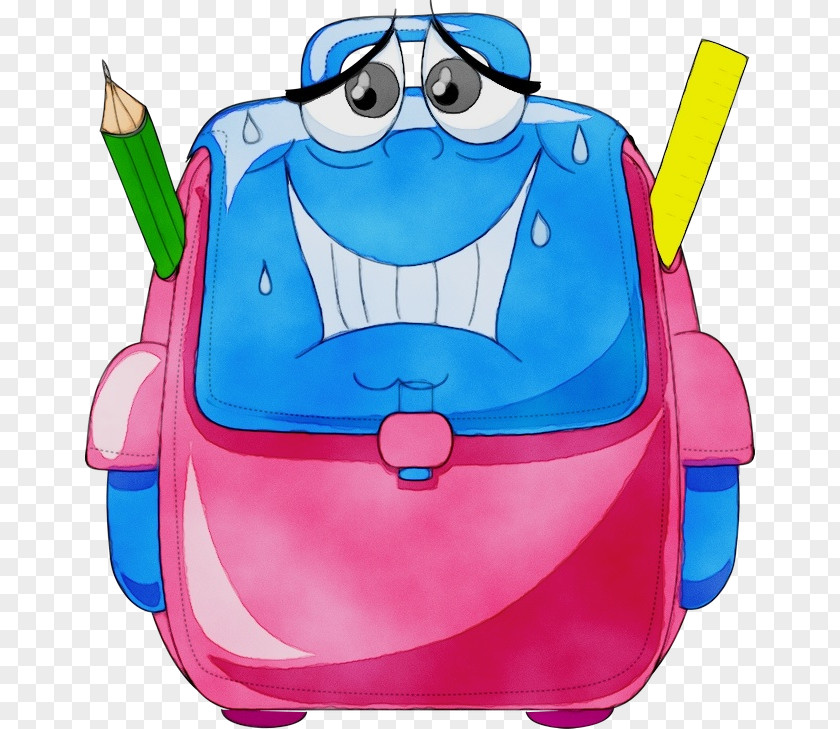 Luggage And Bags Cartoon School Supplies PNG