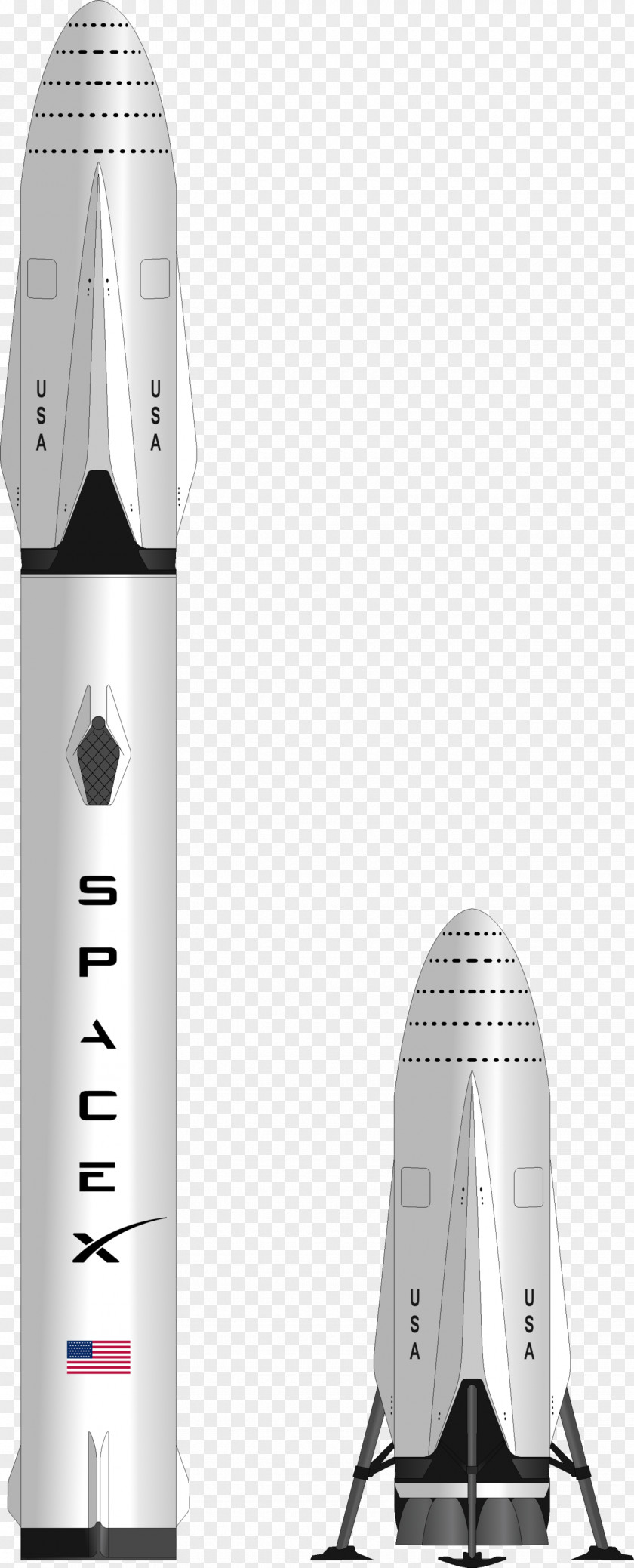 Rocket SpaceX Mars Transportation Infrastructure Spacecraft BFR PNG
