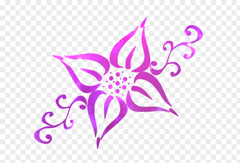 Tribal Flower Butterfly Clip Art PNG