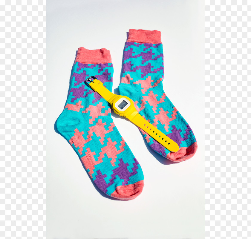 Colorfully Sock Shoe Turquoise PNG