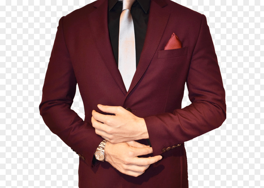 Suit Blazer Tuxedo Maroon Pin Stripes PNG