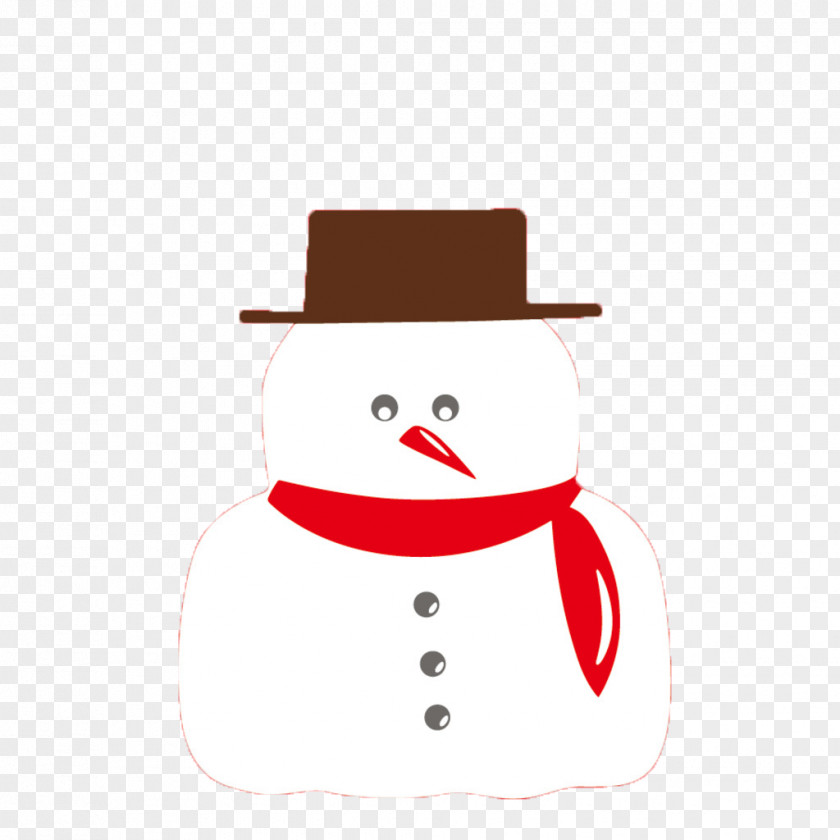 Red Nose Snowman Clip Art PNG