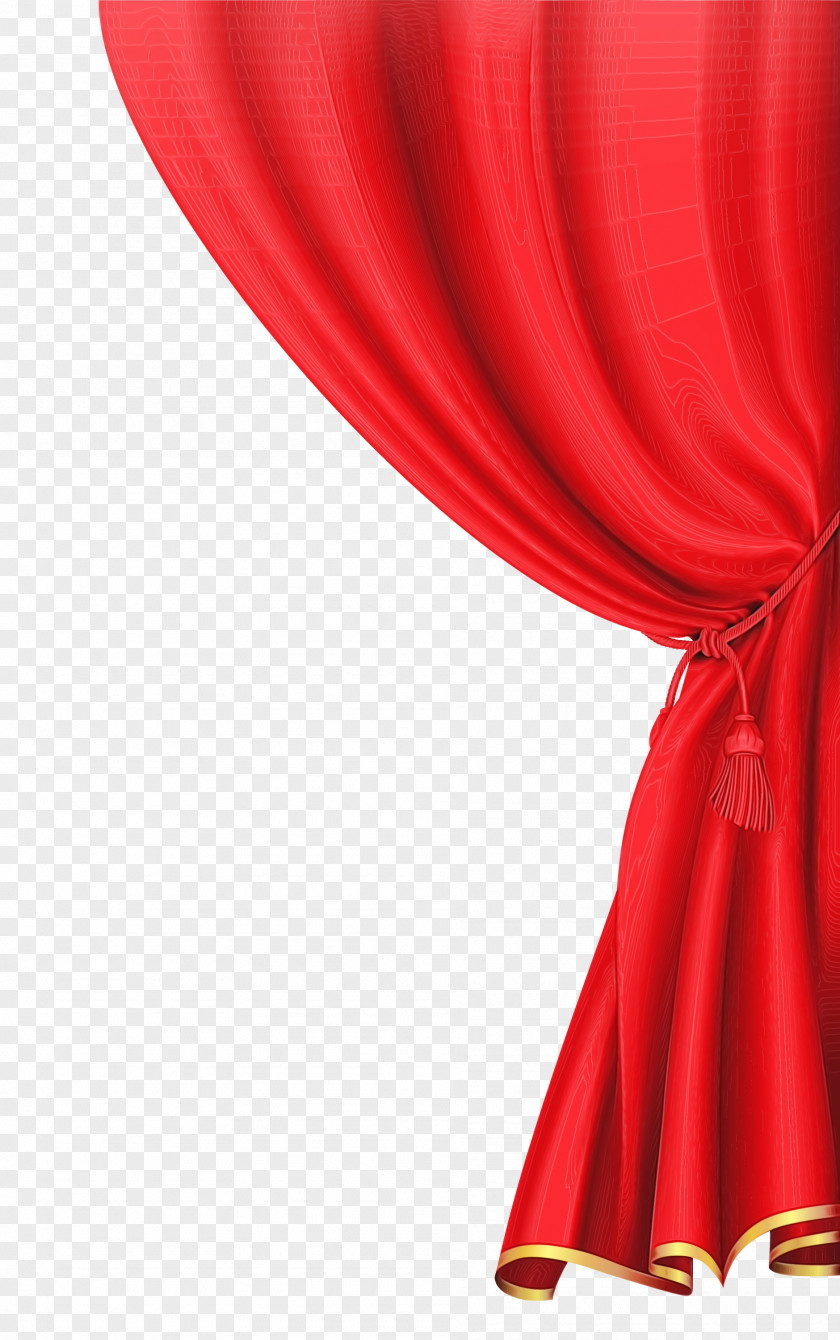 Satin Theater Curtain Chinese New Year Red Background PNG