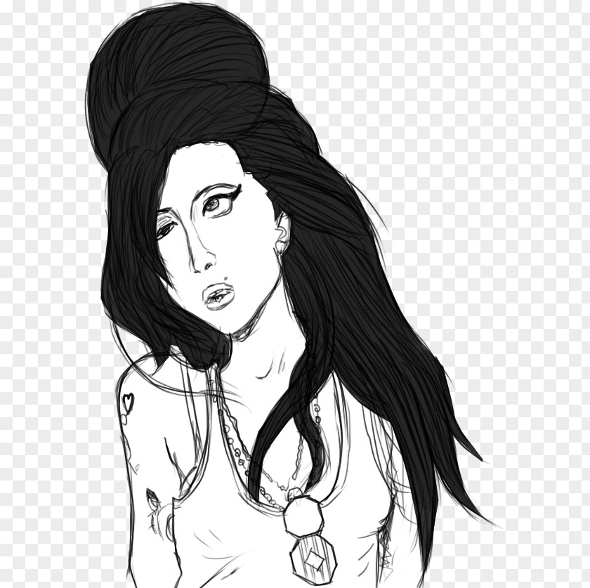 Amy Winehouse Sketch Drawing Visual Arts Illustration Nose PNG