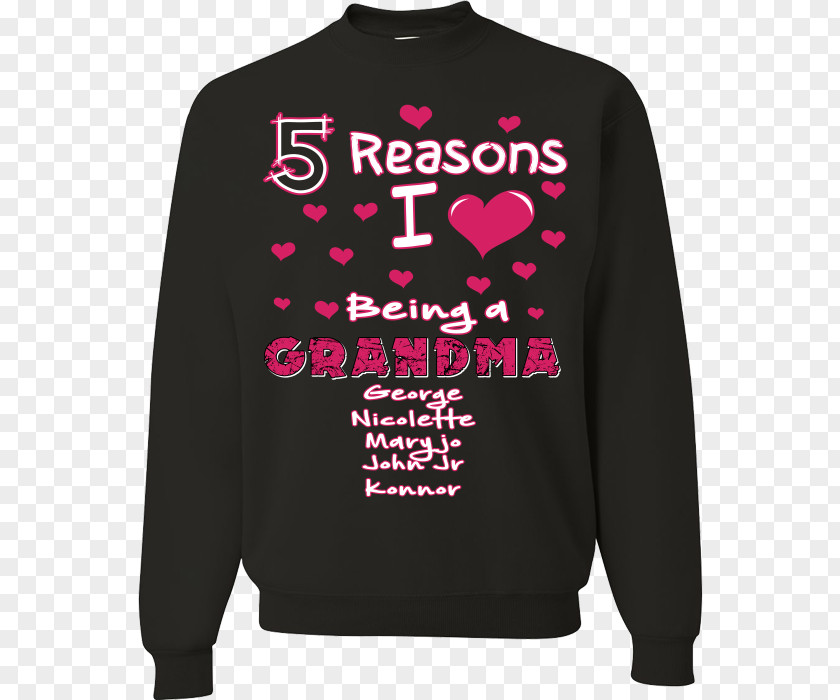 Black Grandfather With Grandkids T-shirt Sweater Crew Neck Sleeve Bluza PNG