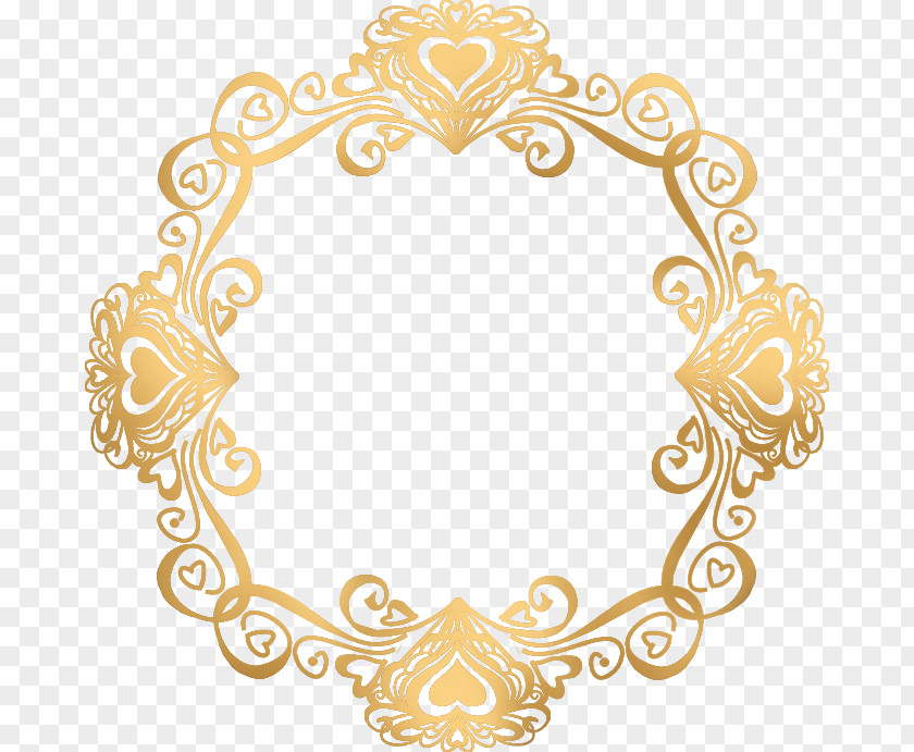 Golden Round Frame Transparent Clip Art PNG