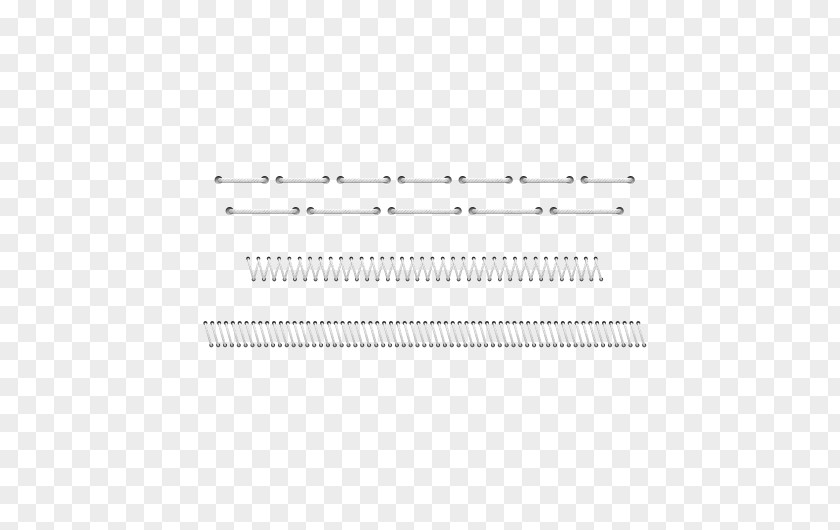 Needle Stitched Dividing Line Material Black And White Angle Point PNG