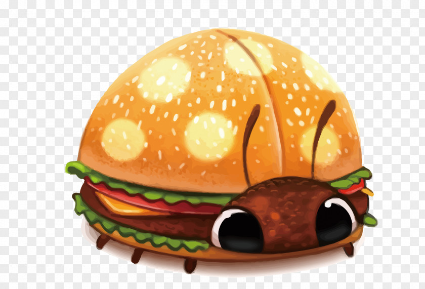 Vector Burger Ladybugs DeviantArt Drawing Cheeseburger Digital Painting PNG
