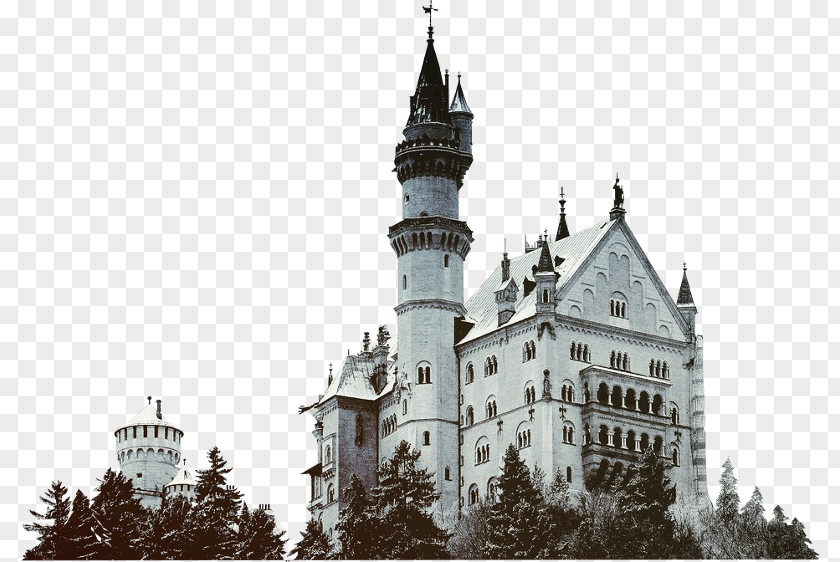 Castle Neuschwanstein Hohenzollern Bavarian Alps Desktop Wallpaper PNG