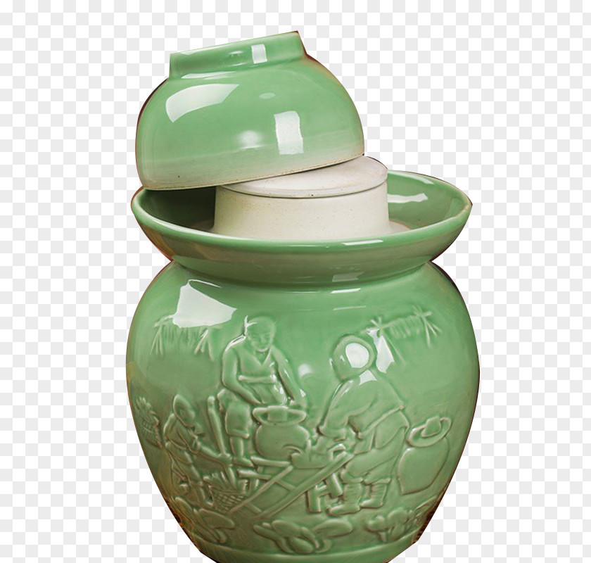 Ceramic Pickle Jar Pottery Pickling PNG