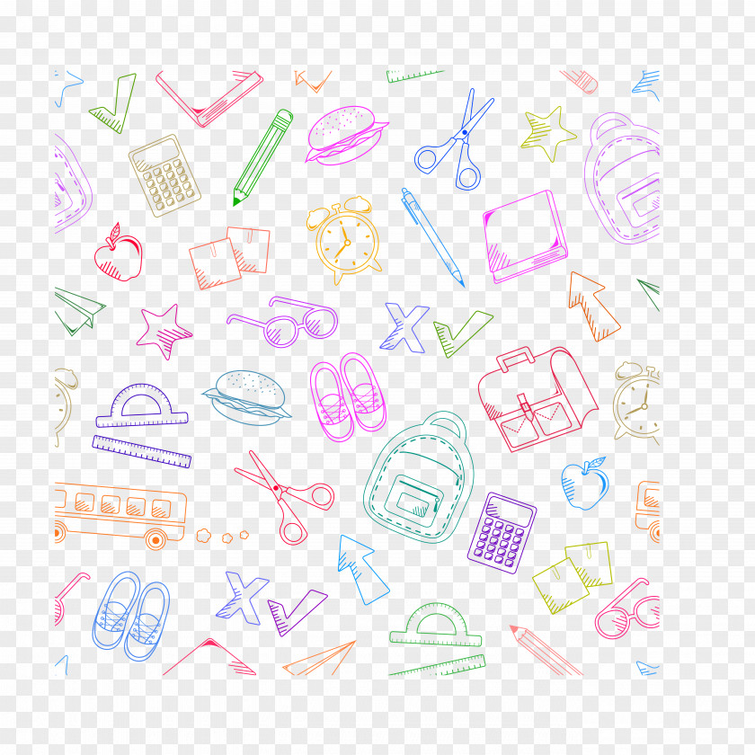 Lovely Simple Pen Shading Cartoon Clip Art PNG