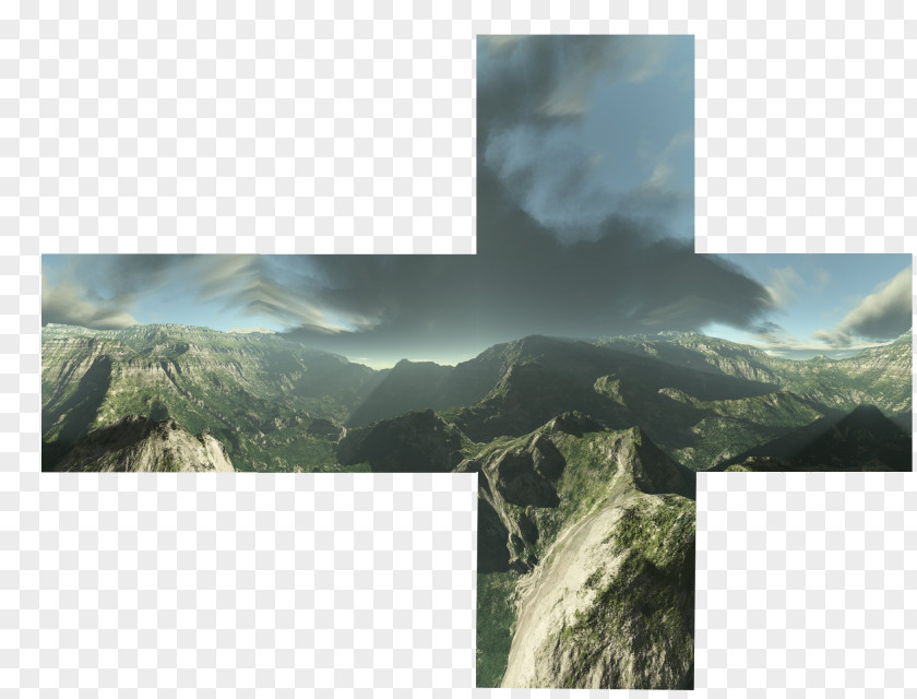 Textured Box Skybox Cube Mapping Texture Terragen PNG