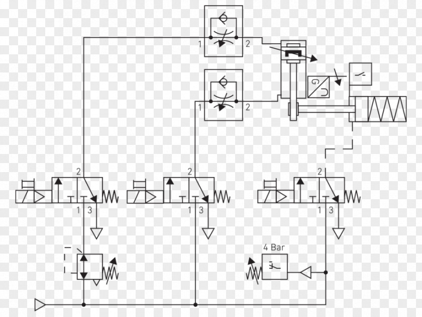 Design Schematic Circuit Diagram Wiring Pneumatic Electronic PNG