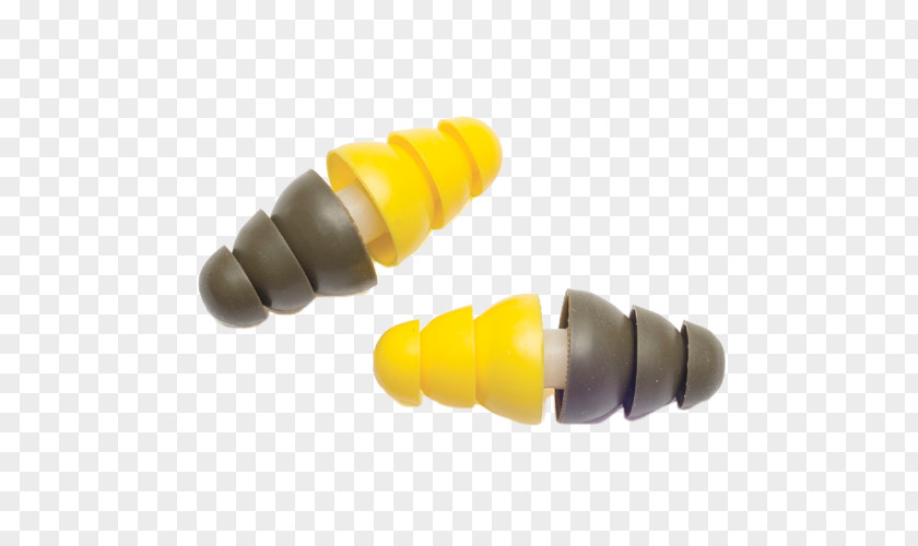 Ear Plug Yellow Sound Black Earplug PNG