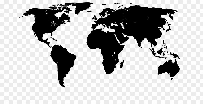 Mapblackandwhite World Map Clip Art PNG