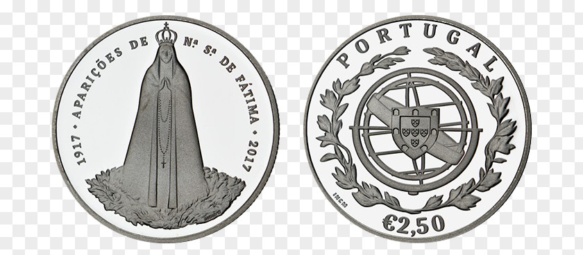 Our Lady Of Fatima Coin Sanctuary Fátima Apparitions Silver PNG